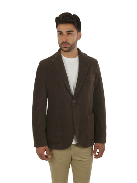 Giacca Circolo in Velluto Corteccia